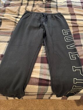 PINK Victoria's Secret Black Logo Jogger Sweatpants